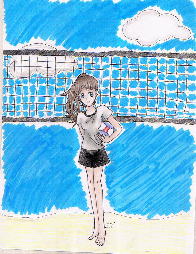 My summer playing volleyball by YuffieTheSwift