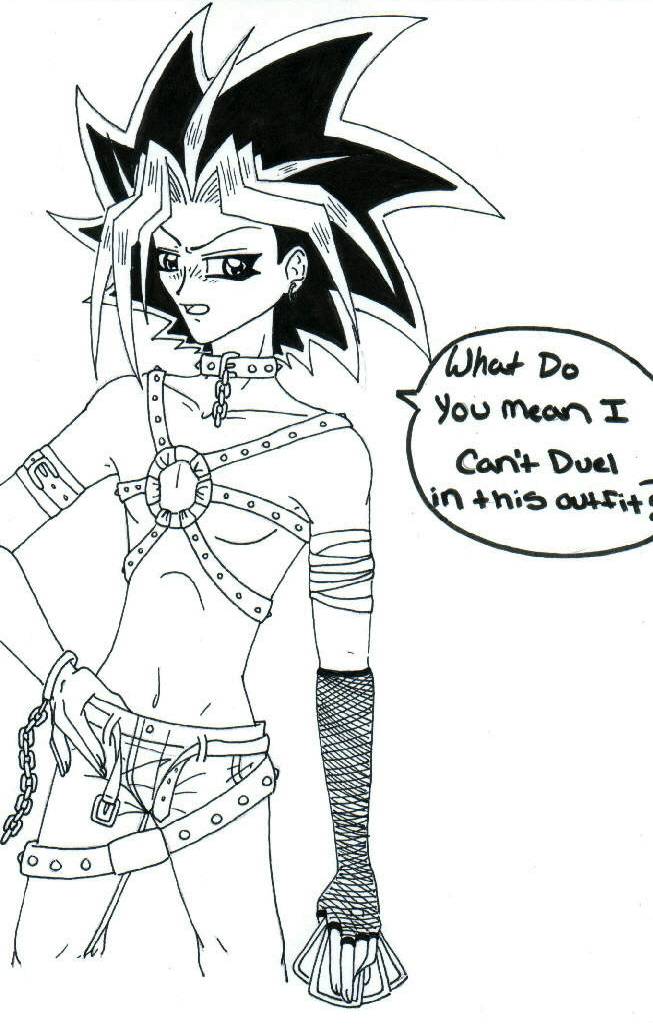 He is Cheating!-not colored by YugixYami_CrazedFan