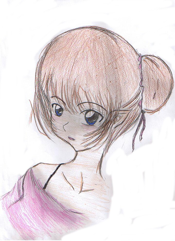 A girl in a pink shirt by Yujira