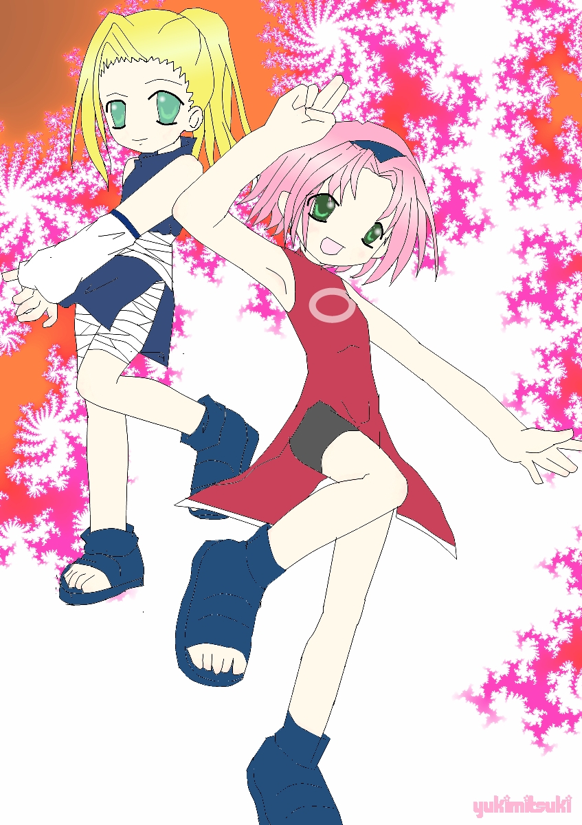 Ino and Sakura^^ by YukiMitsuki
