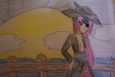 Captain Lina on her ship by Yume_innocent_child