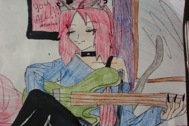 haipa playing the guitar colored! by Yume_innocent_child