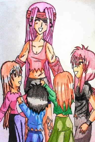 lina and a bunch of kids by Yume_innocent_child
