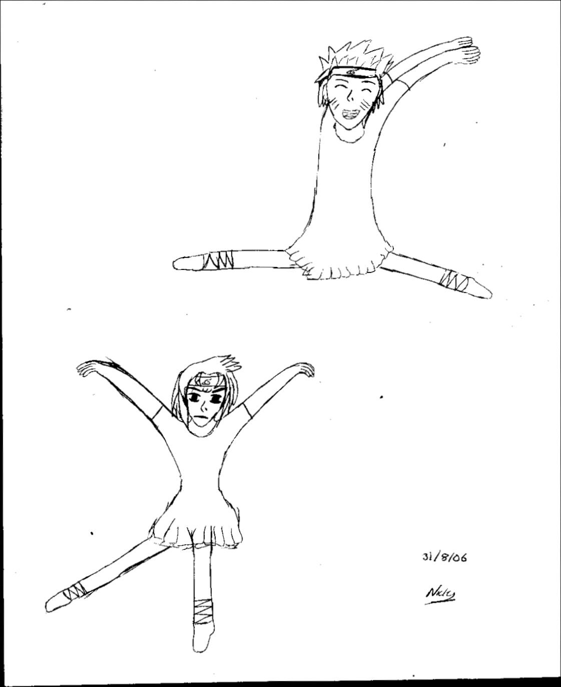 Sasuke + Naruto Ballet by Yuna16