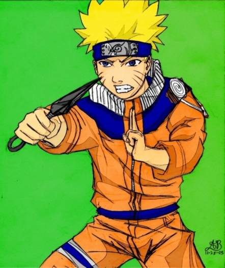 Naruto With Kunai Knife by YuriLuvHer