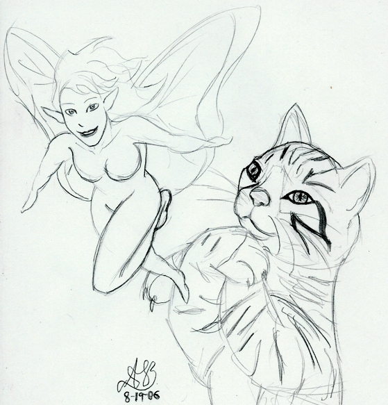 My Fairy Taunting My Kitty by YuriLuvHer