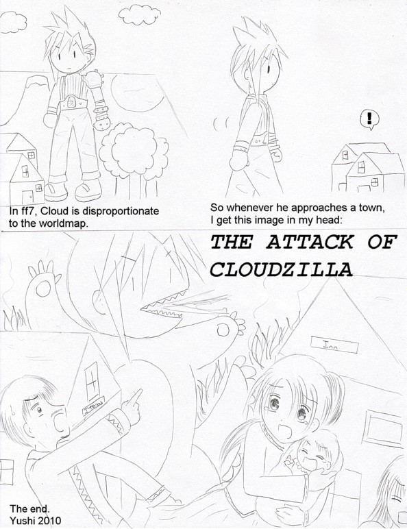 FF7 comic: Worldmap horror by Yushi