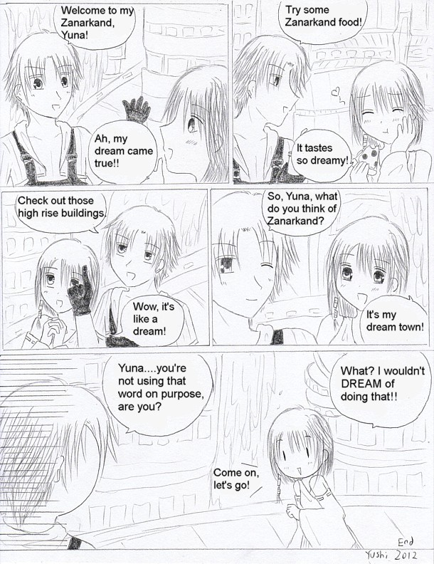 FFX comic: Yuna visits Zanarkand by Yushi