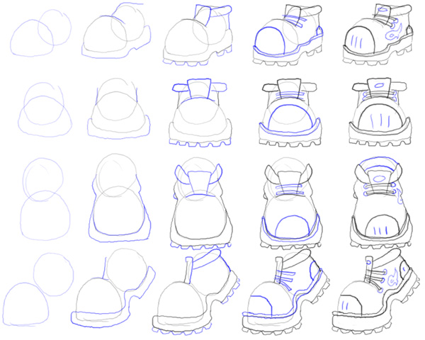 Basics for drawing Shoes--Diff. Perspectives Tutor by Yusuke_SprtDtctv