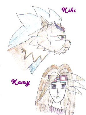 My roleplay girl Kamy and her pet..thing by yami_yugi_chic