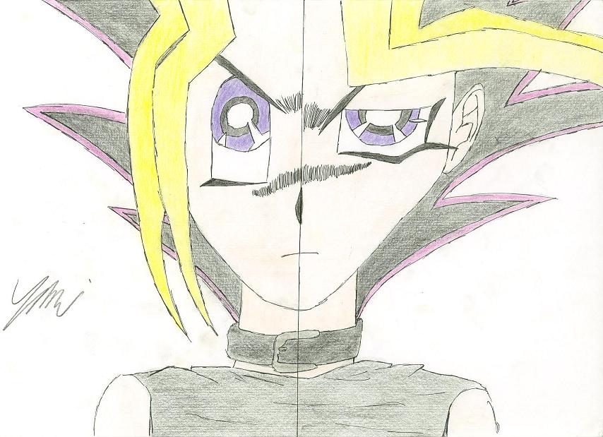 two faces of yugi (color) by yaminogame