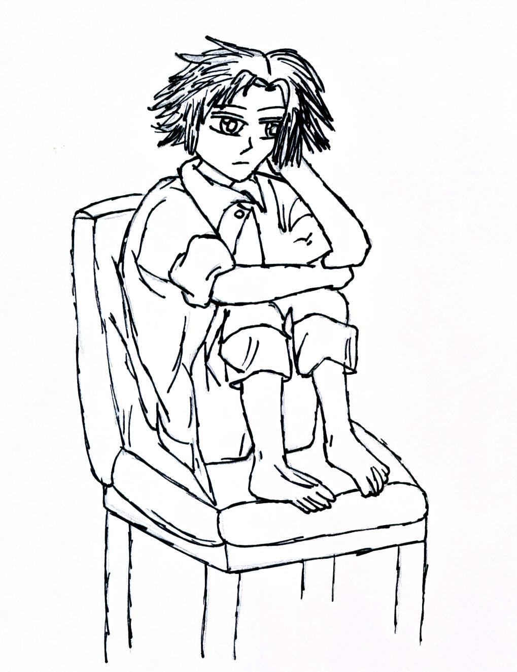 Tidus in a chair. by yamiskoi