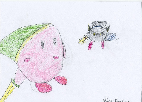Kirby vs. Meta Knight by yellowkirby