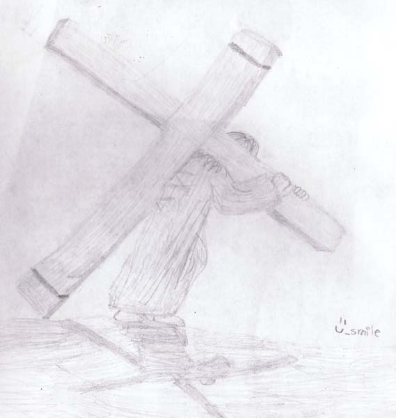 Jesus carring the Cross by you_smile