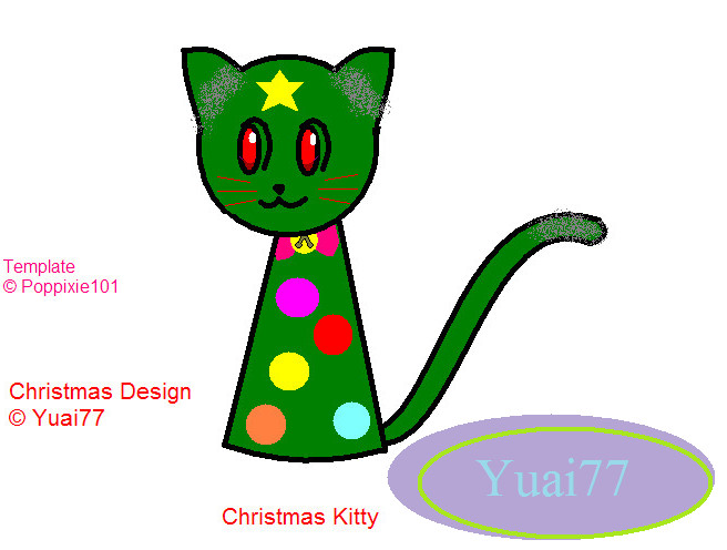 Christmas Kitten(Template © Poppixie101) by yuai77
