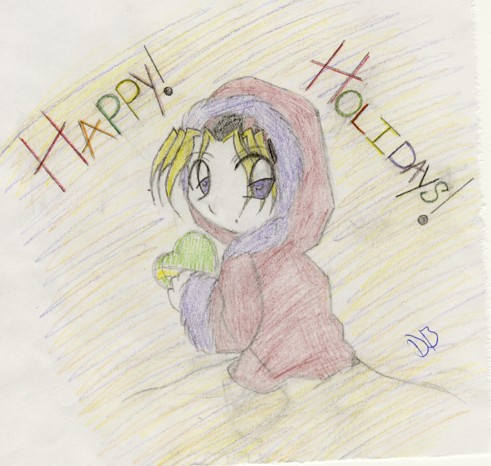 Yugi says "Happy Holidays!" by yugiohfreak