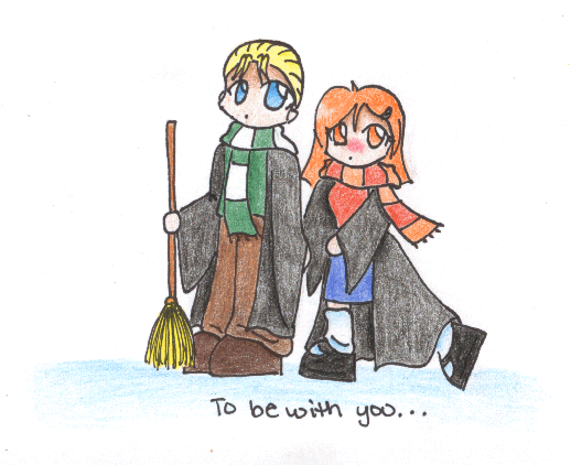 Chibi Draco and Ginny (requested by Tell Bell) by yume_no_neko