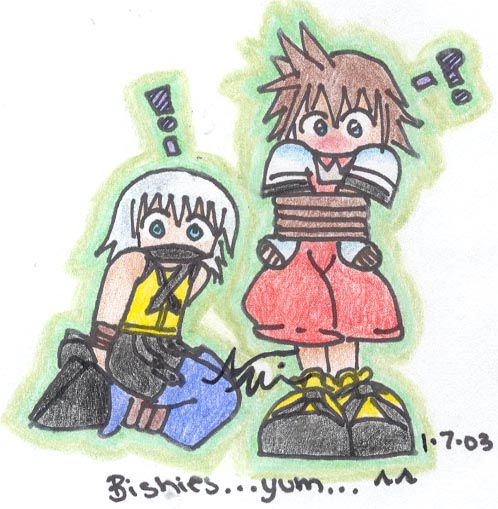 Sora and Riku: Bondage =^^= by yume_no_neko