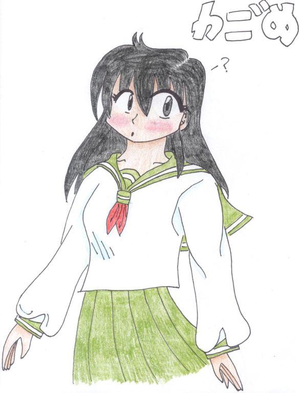 Kagome-chan - Quick Sketch(colored) by yume_no_neko