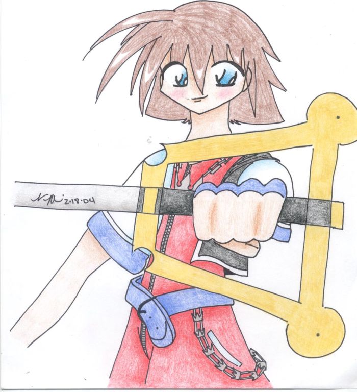 Sora and the Keyblade by yume_no_neko