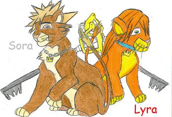Sora and Lyra as lion cubs by yumisatare11