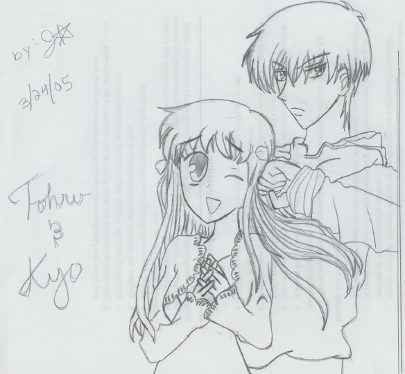 Aww..Tohru and Kyo by yura-san