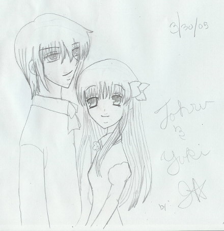 Aww...Yuki and Tohru by yura-san