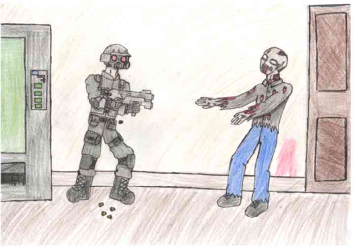 Mr. Death takes down a zombie by ZEN