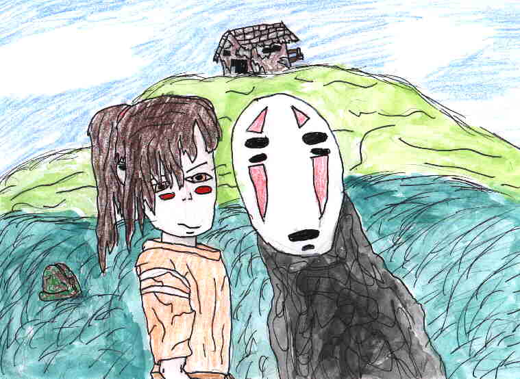 Chihiro and No-Face by ZackaryB