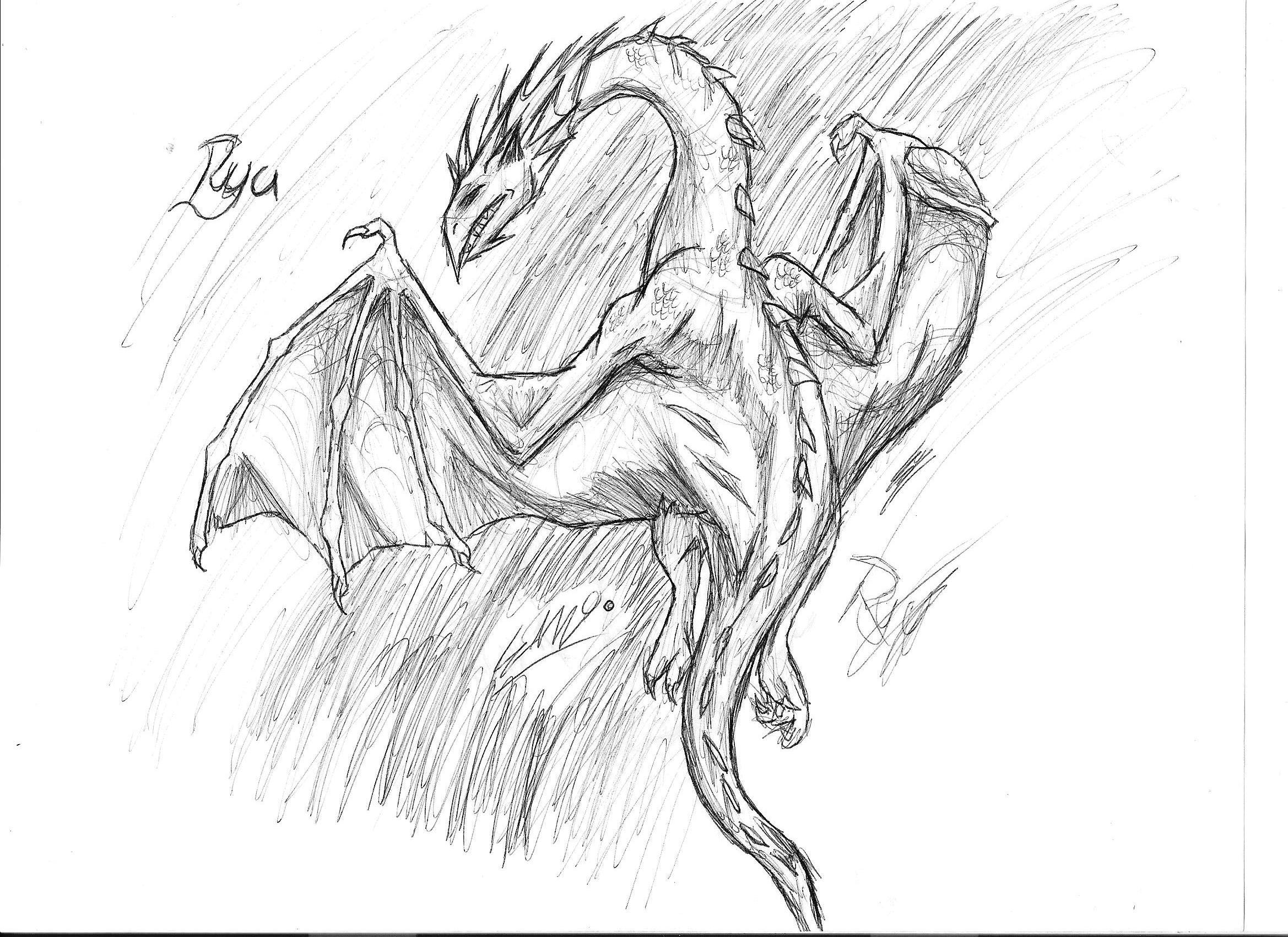 quick pen sketch of ryu by ZaneDragon102