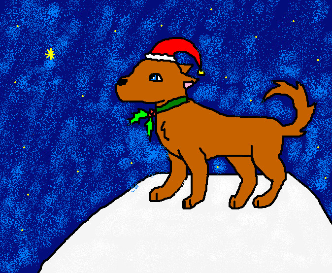 Christmas wolf by Zanna