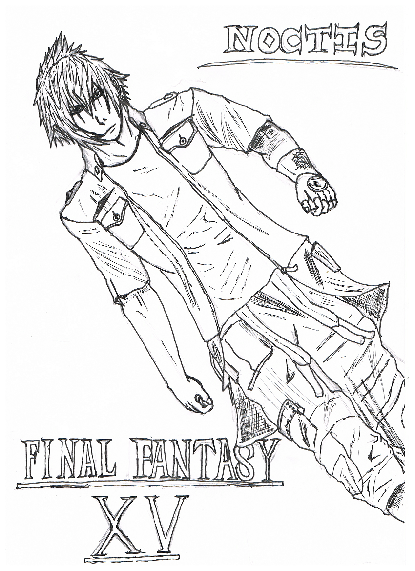 final fantasy 15 noctis drawings