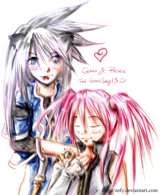 Genis and Presea by Zefy