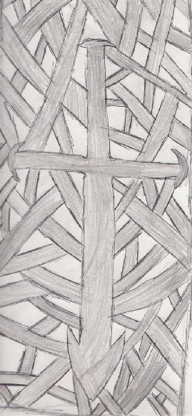 Celtic Cross ((Er kinds)) Infront of stained glass by Zekk