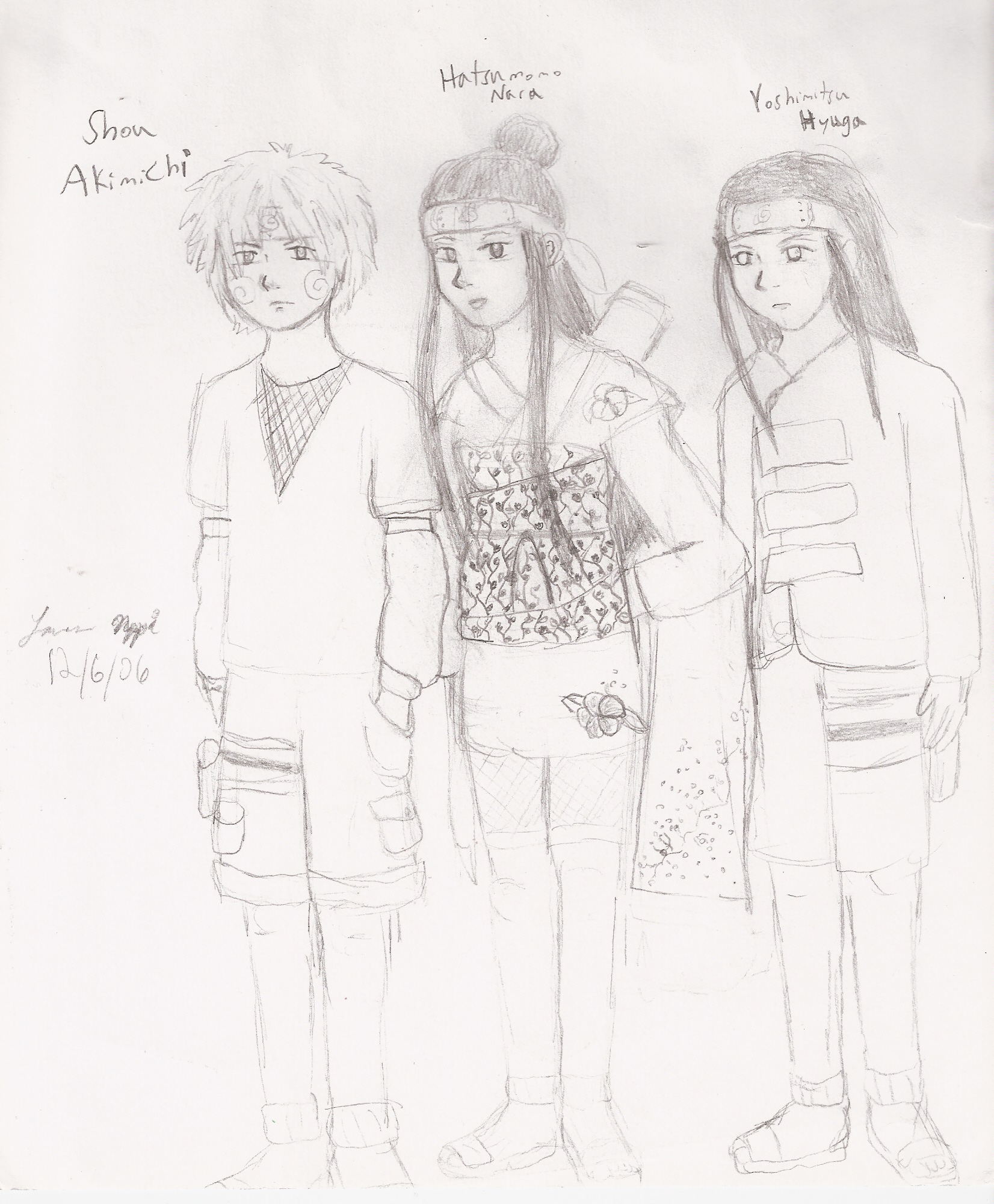 Shou Akamichi, Hatsumomo Nara, and Yoshimitsu Hyuga by ZeldaGirl9793