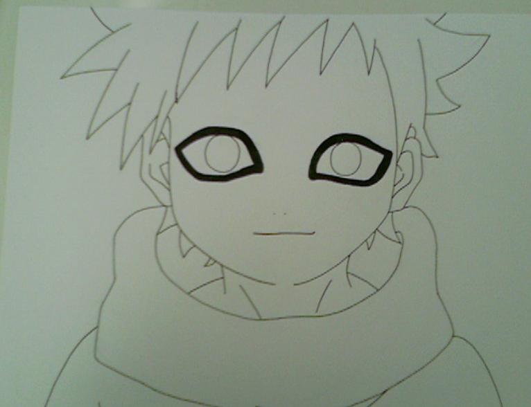 Gaara as a child *Lineart* by Zelos_Lover