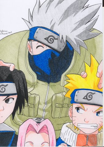 Naruto team 7 (scanned) by Zelos_Lover