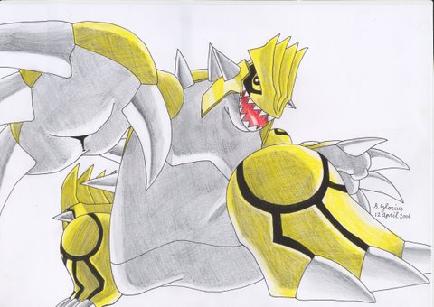 Shiny Groudon (scanned) by Zelos_Lover