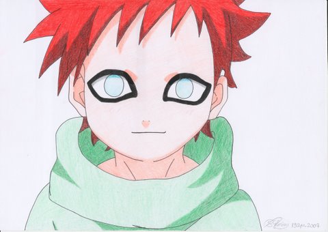 Gaara as a child (scanned) by Zelos_Lover