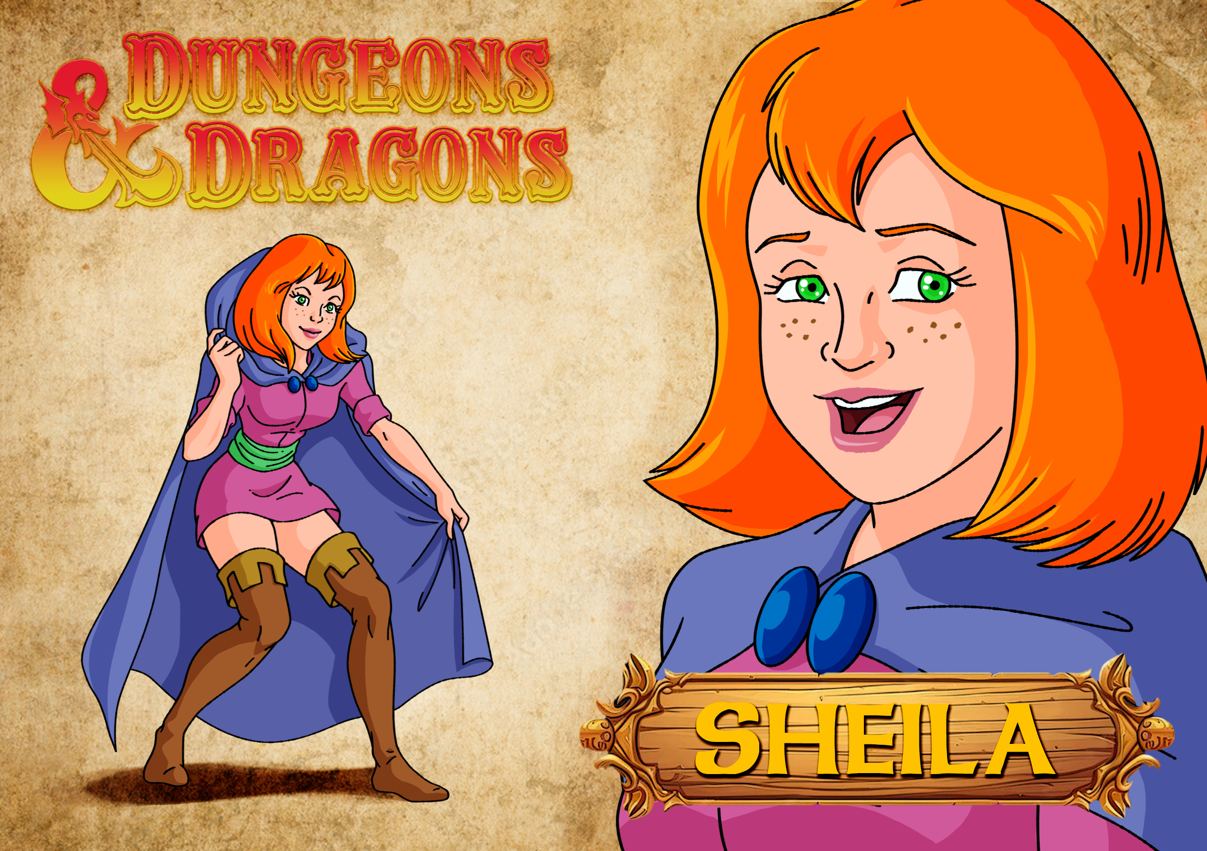 Dungeons and Dragons - Sheila Character Card by Zentron