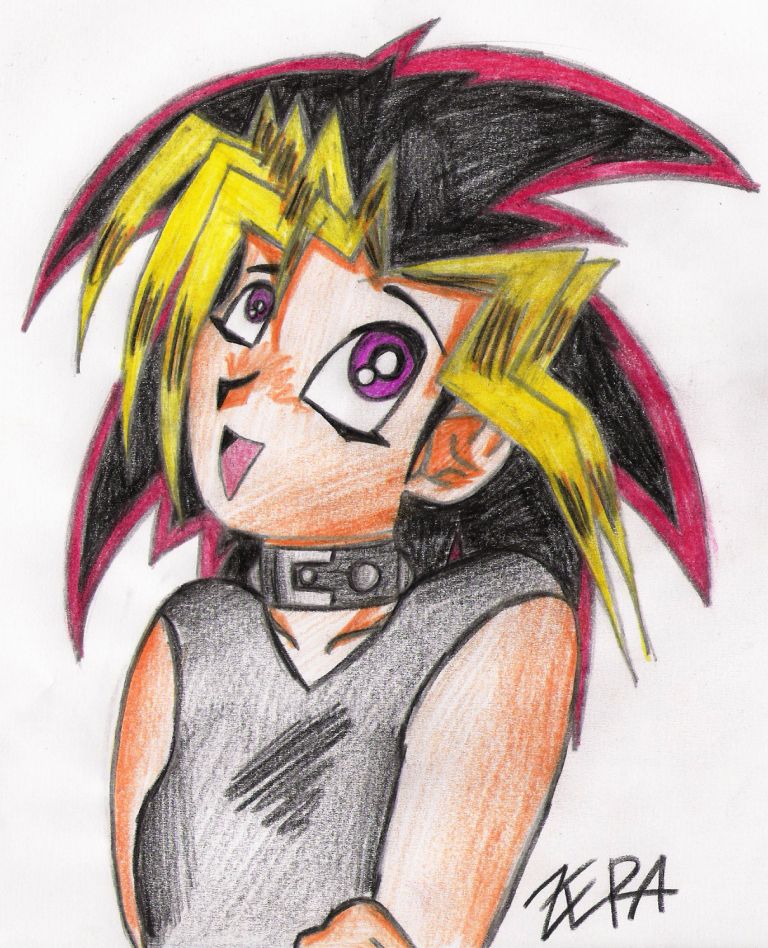 Yugi with his hair down^^ by Zera