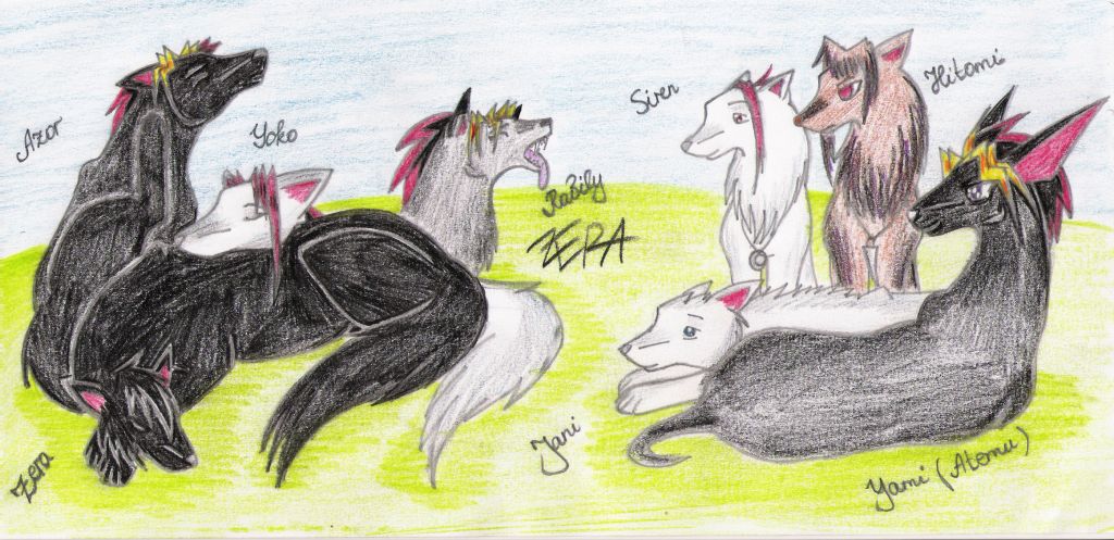 Unsere Wolfsfamilie aus den Rollenspiel^^ by Zera