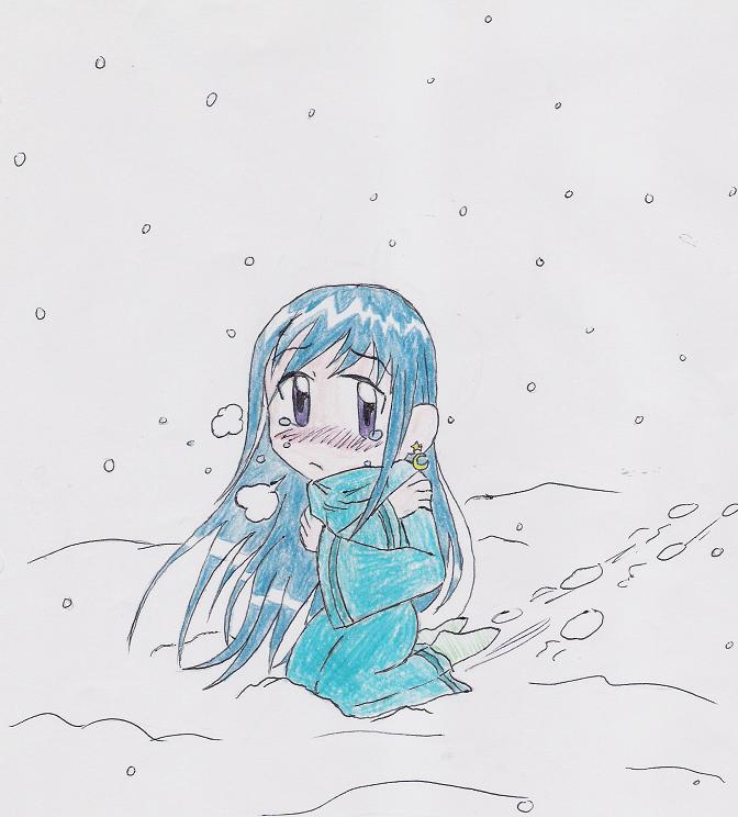 Random Girl in Snow by ZeroMidnight