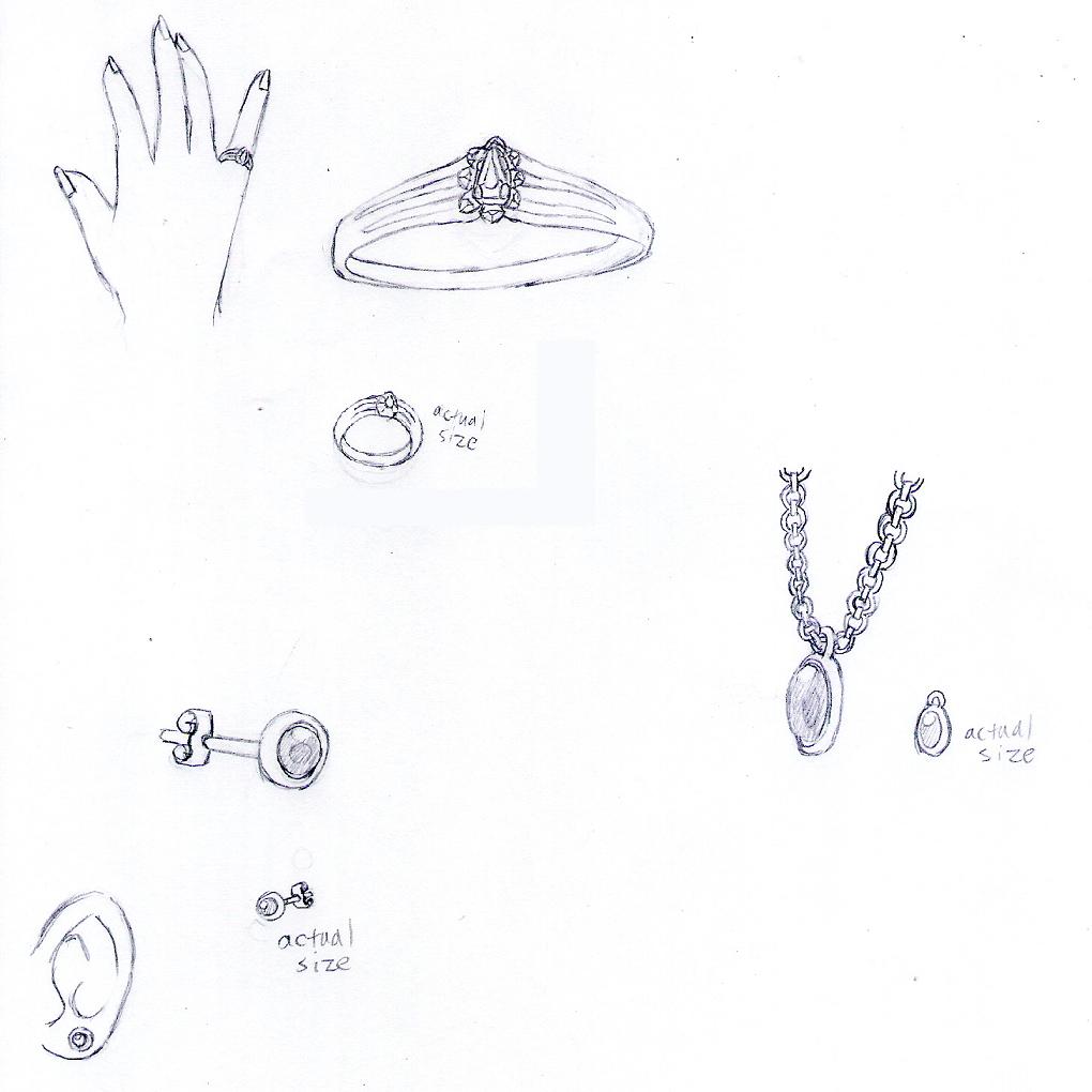 Jewelry Sketches by ZeroMidnight