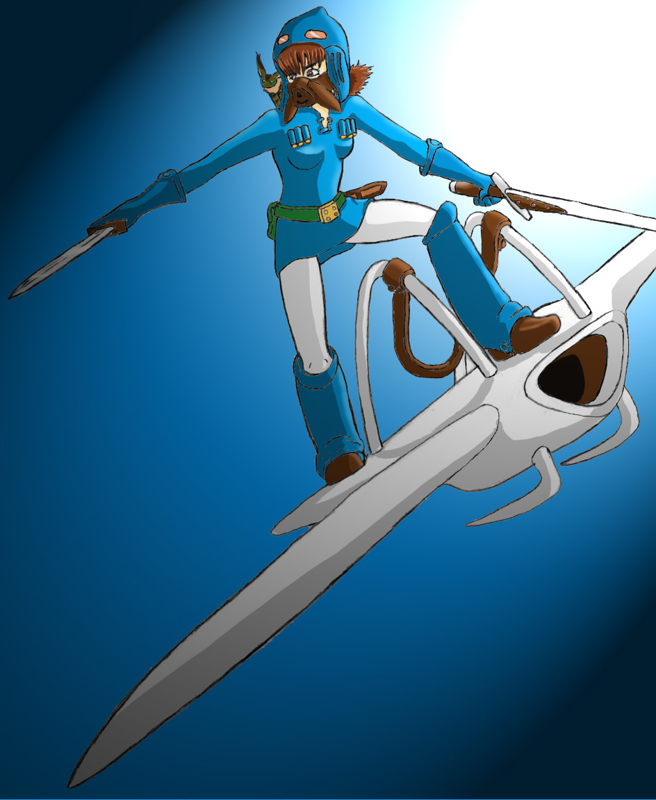 Nausicaa and her Glider -colored by ZeroMidnight