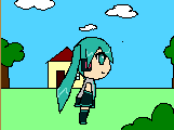 Skipping Miku -colored by ZeroMidnight