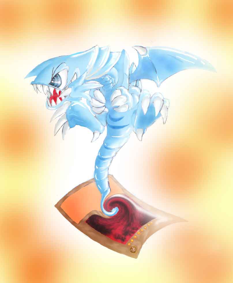 Blue eyes toon dragon being summoned by Zfactor