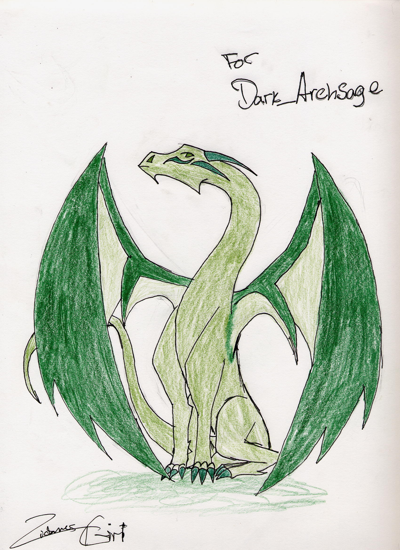 Wind Dragon for Dark_Archsage by ZidanesGirl