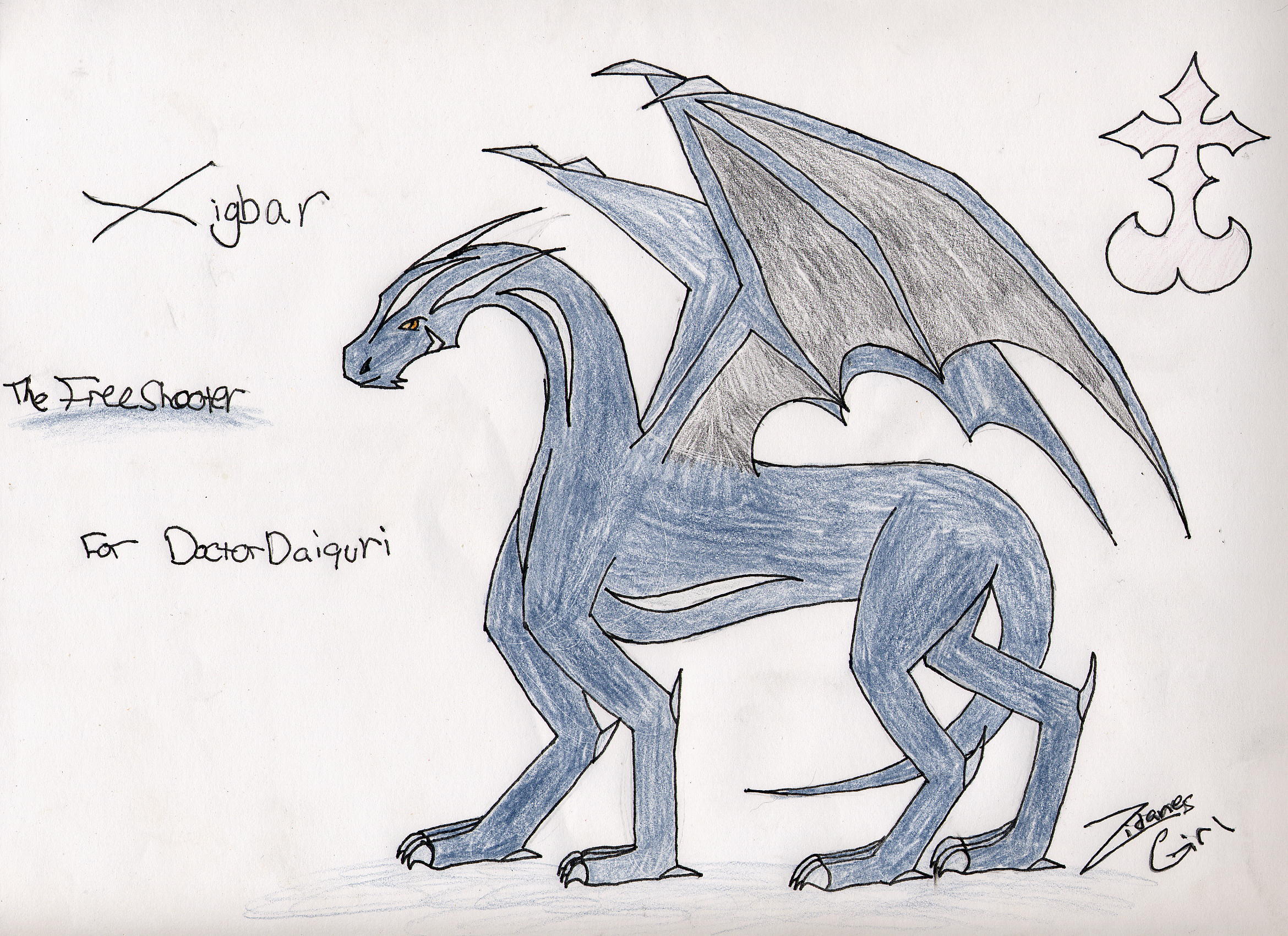 Xigbar Dragon for DoctorDaiquri by ZidanesGirl