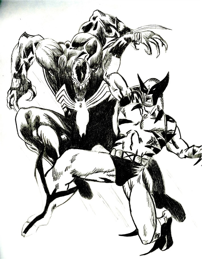 Venom and wolverine by Zinkith